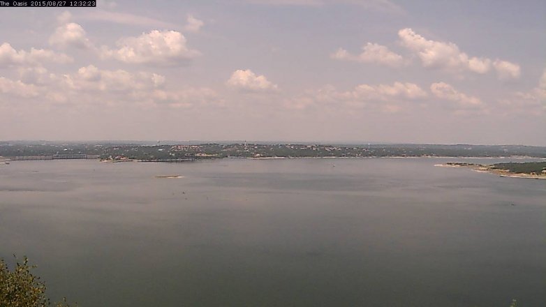 Lake Travis webcam, August 27, 2015 11:40 AM CT