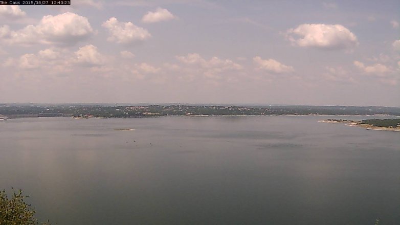 Lake Travis webcam, August 27, 2015 11:45 AM CT