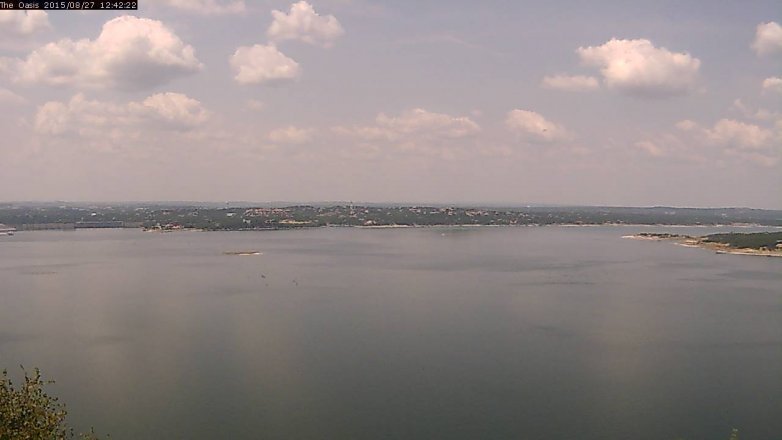 Lake Travis webcam, August 27, 2015 11:50 AM CT