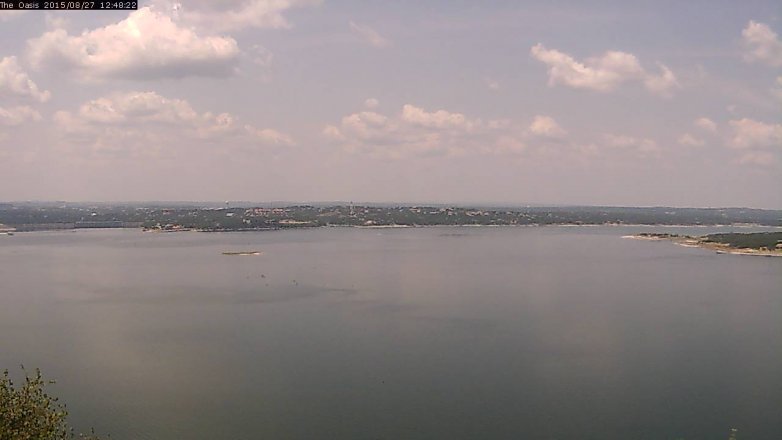Lake Travis webcam, August 27, 2015 11:55 AM CT
