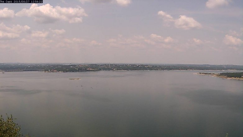 Lake Travis webcam, August 27, 2015 12:00 PM CT