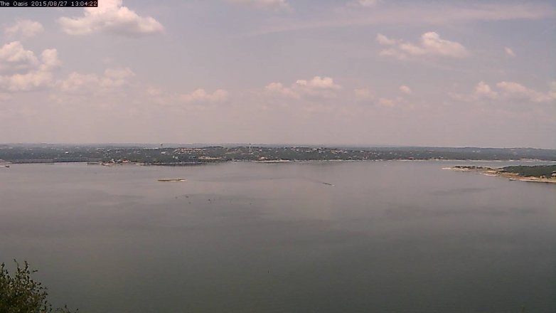 Lake Travis webcam, August 27, 2015 12:10 PM CT
