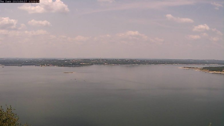 Lake Travis webcam, August 27, 2015 12:15 PM CT