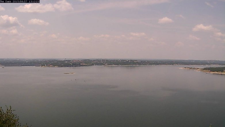 Lake Travis webcam, August 27, 2015 12:20 PM CT