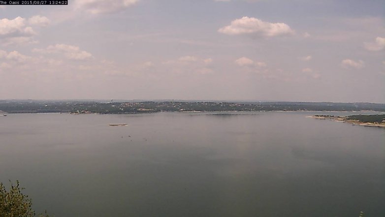 Lake Travis webcam, August 27, 2015 12:30 PM CT
