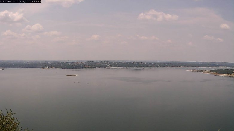 Lake Travis webcam, August 27, 2015 12:35 PM CT