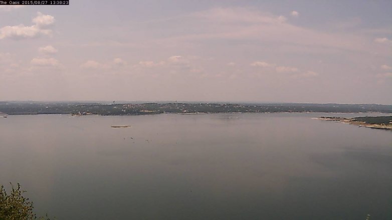 Lake Travis webcam, August 27, 2015 12:45 PM CT