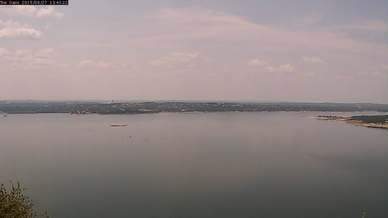 Lake Travis webcam, August 27, 2015 12:50 PM CT
