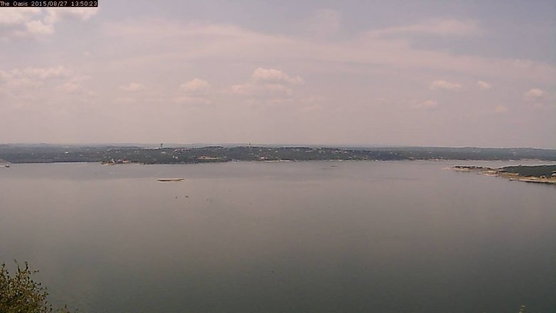 Lake Travis webcam, August 27, 2015 12:55 PM CT