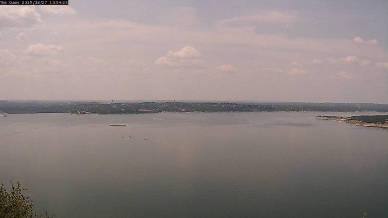 Lake Travis webcam, August 27, 2015 1:00 PM CT