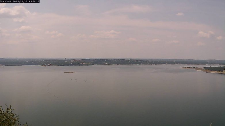 Lake Travis webcam, August 27, 2015 1:05 PM CT