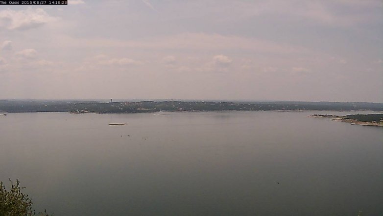 Lake Travis webcam, August 27, 2015 1:25 PM CT