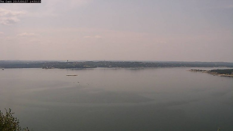Lake Travis webcam, August 27, 2015 1:55 PM CT