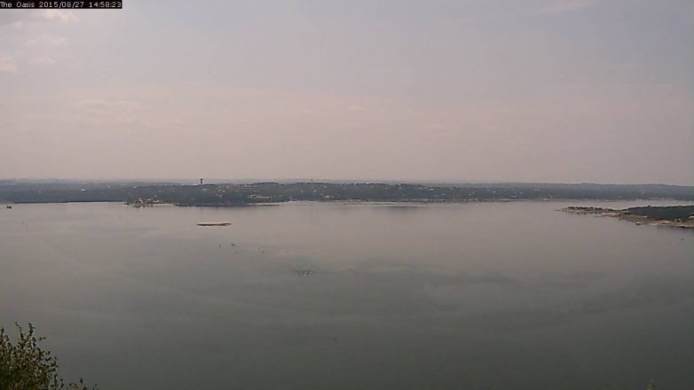 Lake Travis webcam, August 27, 2015 2:05 PM CT