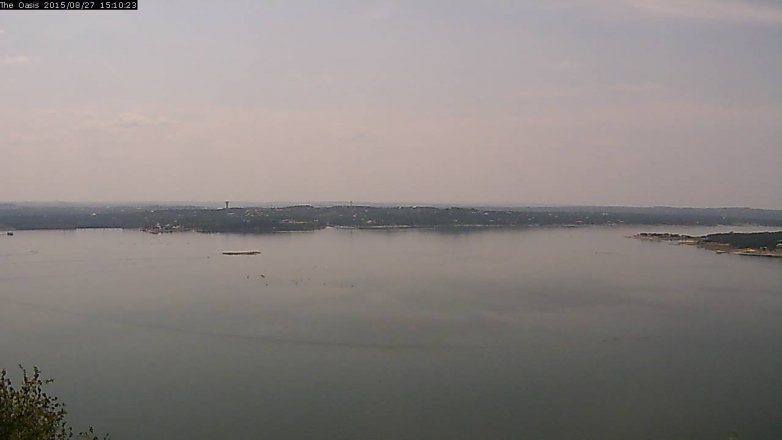 Lake Travis webcam, August 27, 2015 2:15 PM CT