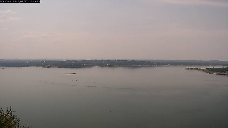 Lake Travis webcam, August 27, 2015 2:20 PM CT