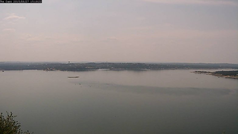 Lake Travis webcam, August 27, 2015 2:25 PM CT