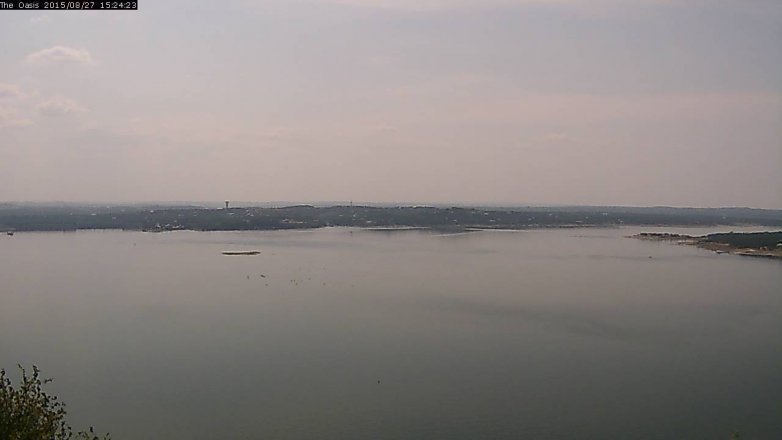 Lake Travis webcam, August 27, 2015 2:30 PM CT