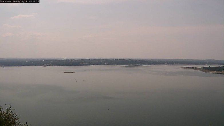 Lake Travis webcam, August 27, 2015 2:35 PM CT