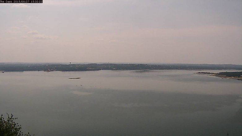 Lake Travis webcam, August 27, 2015 2:40 PM CT