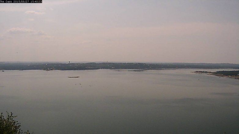 Lake Travis webcam, August 27, 2015 2:45 PM CT