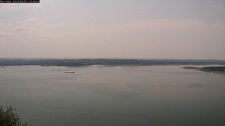 Lake Travis webcam, August 27, 2015 2:55 PM CT