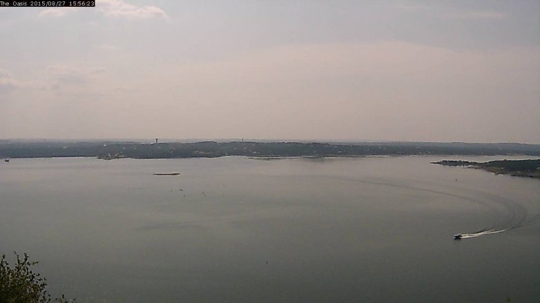 Lake Travis webcam, August 27, 2015 3:00 PM CT