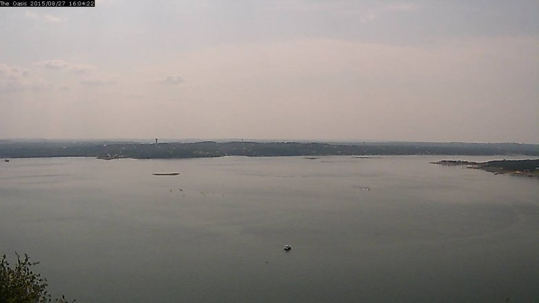 Lake Travis webcam, August 27, 2015 3:10 PM CT