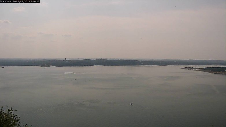 Lake Travis webcam, August 27, 2015 3:20 PM CT