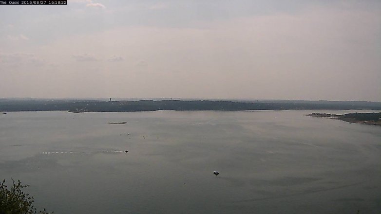 Lake Travis webcam, August 27, 2015 3:25 PM CT
