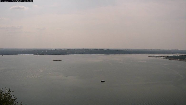 Lake Travis webcam, August 27, 2015 3:30 PM CT
