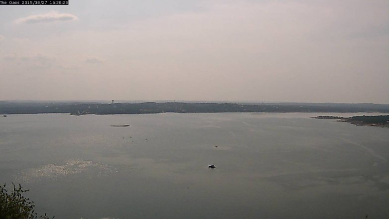 Lake Travis webcam, August 27, 2015 3:35 PM CT