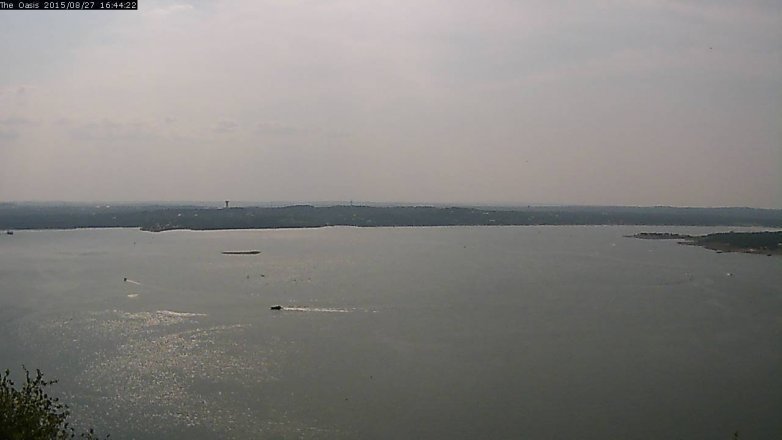 Lake Travis webcam, August 27, 2015 3:50 PM CT