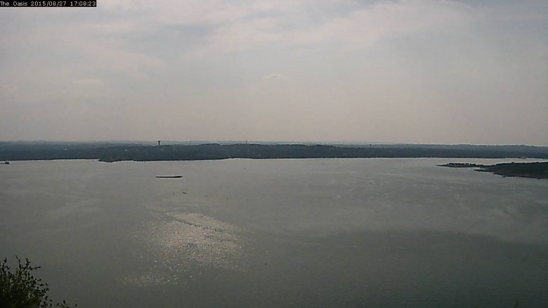 Lake Travis webcam, August 27, 2015 4:15 PM CT