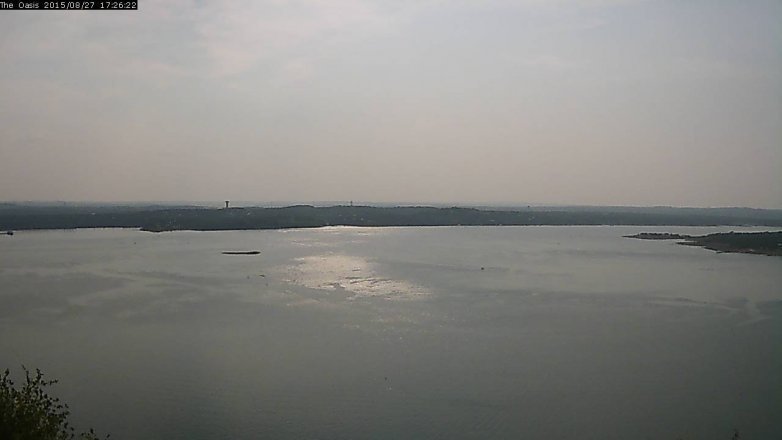 Lake Travis webcam, August 27, 2015 4:30 PM CT