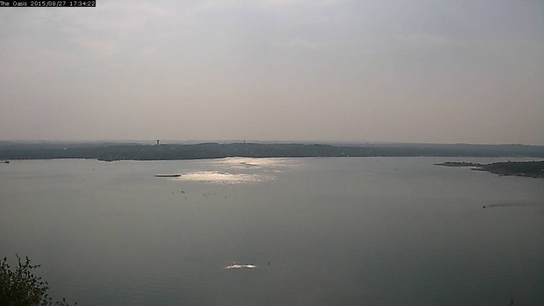 Lake Travis webcam, August 27, 2015 4:40 PM CT