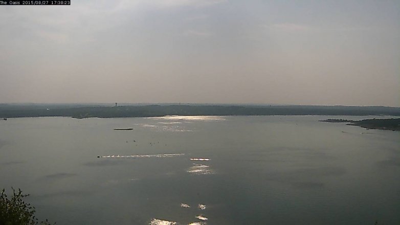 Lake Travis webcam, August 27, 2015 4:45 PM CT
