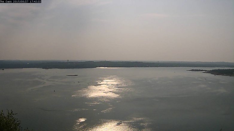 Lake Travis webcam, August 27, 2015 4:50 PM CT
