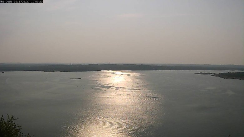 Lake Travis webcam, August 27, 2015 4:55 PM CT