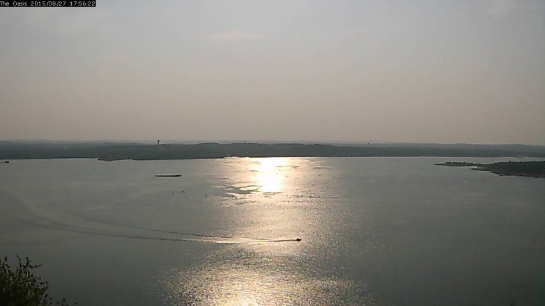 Lake Travis webcam, August 27, 2015 5:05 PM CT