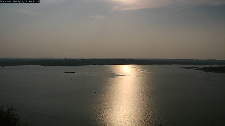 Lake Travis webcam, August 27, 2015 5:40 PM CT
