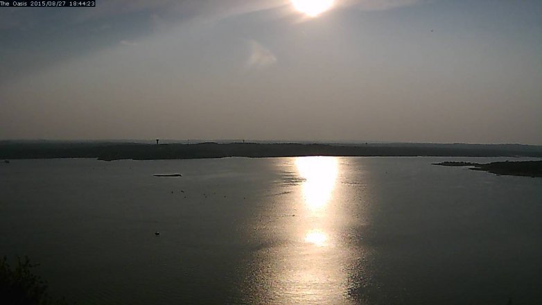 Lake Travis webcam, August 27, 2015 5:50 PM CT