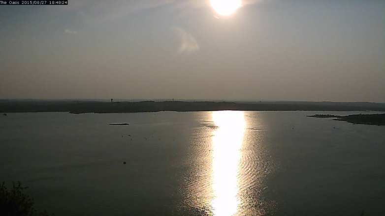 Lake Travis webcam, August 27, 2015 5:55 PM CT