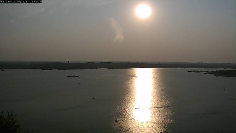 Lake Travis webcam, August 27, 2015 6:05 PM CT
