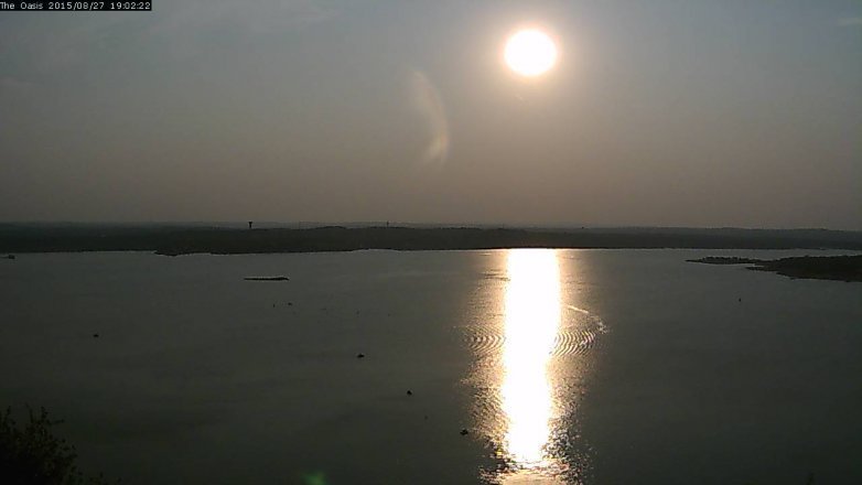 Lake Travis webcam, August 27, 2015 6:10 PM CT