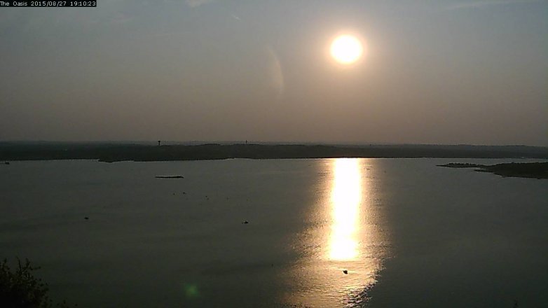 Lake Travis webcam, August 27, 2015 6:15 PM CT