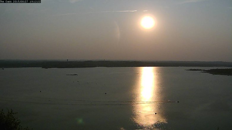 Lake Travis webcam, August 27, 2015 6:20 PM CT