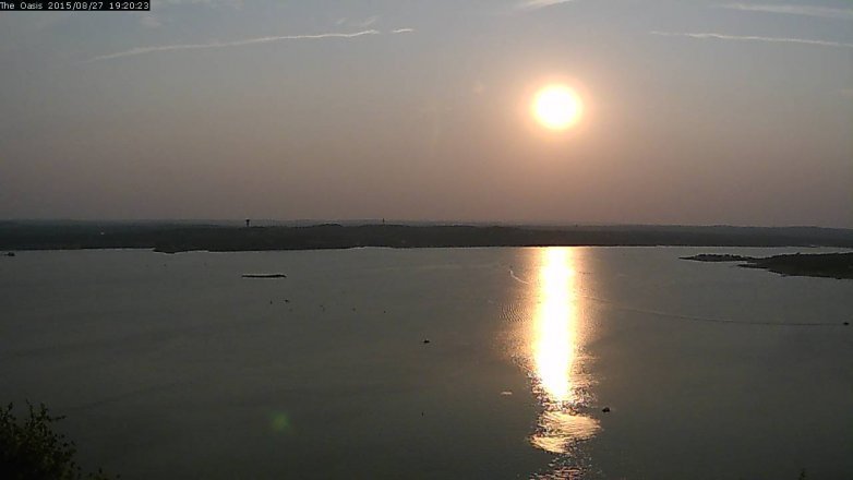 Lake Travis webcam, August 27, 2015 6:25 PM CT
