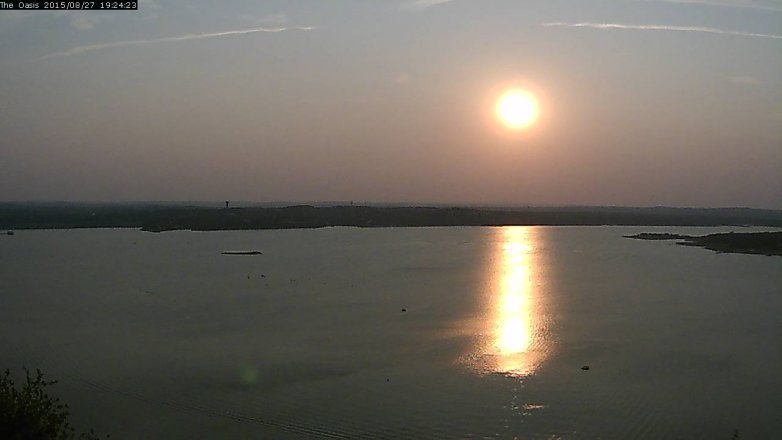 Lake Travis webcam, August 27, 2015 6:30 PM CT