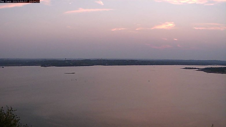 Lake Travis webcam, August 27, 2015 7:10 PM CT